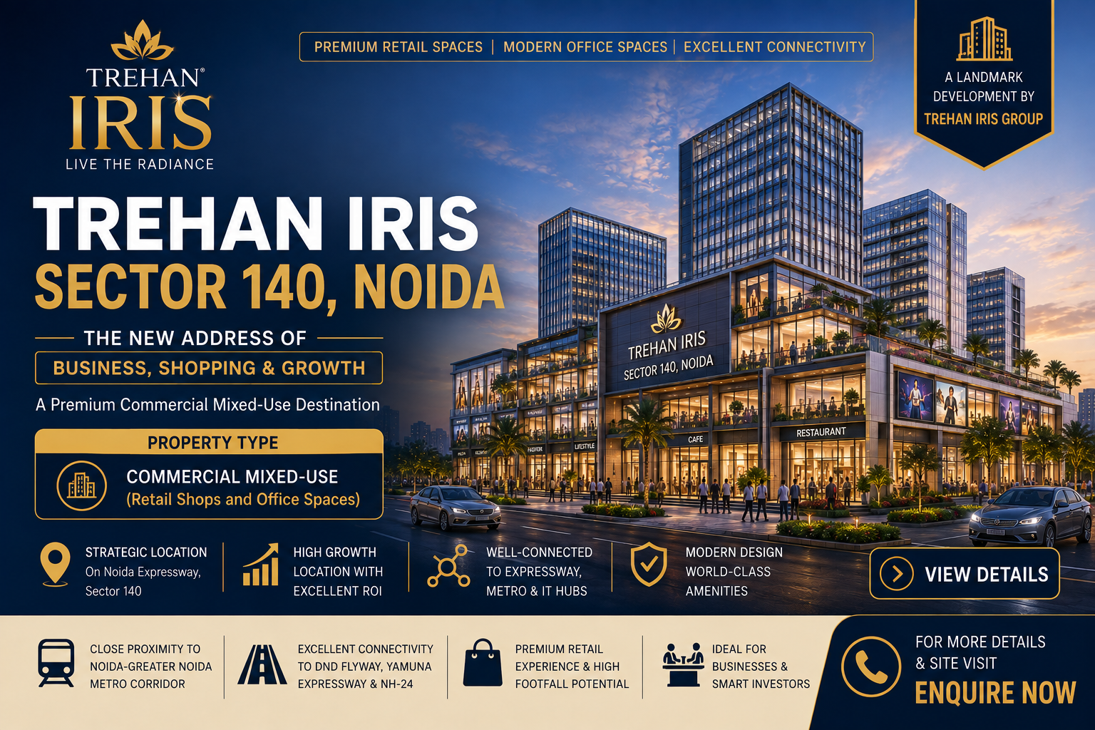 Trehan Iris Sector 140 Noida - Premium Commercial Spaces on Expressway