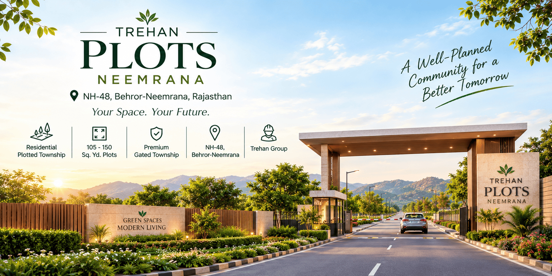 Trehan Plots Neemrana - Premium Residential Plots on NH-48, Behror-Neemrana